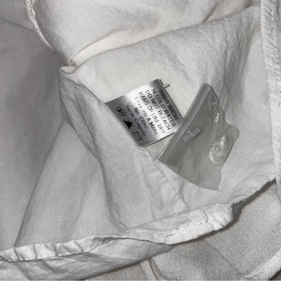 Orange Creek baby doll style 3/4 button down white embroidered boho flowy top - Picture 7 of 12